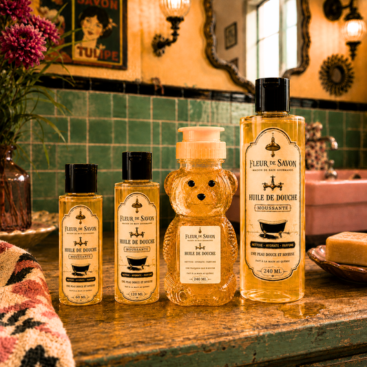 Huile de douche moussante