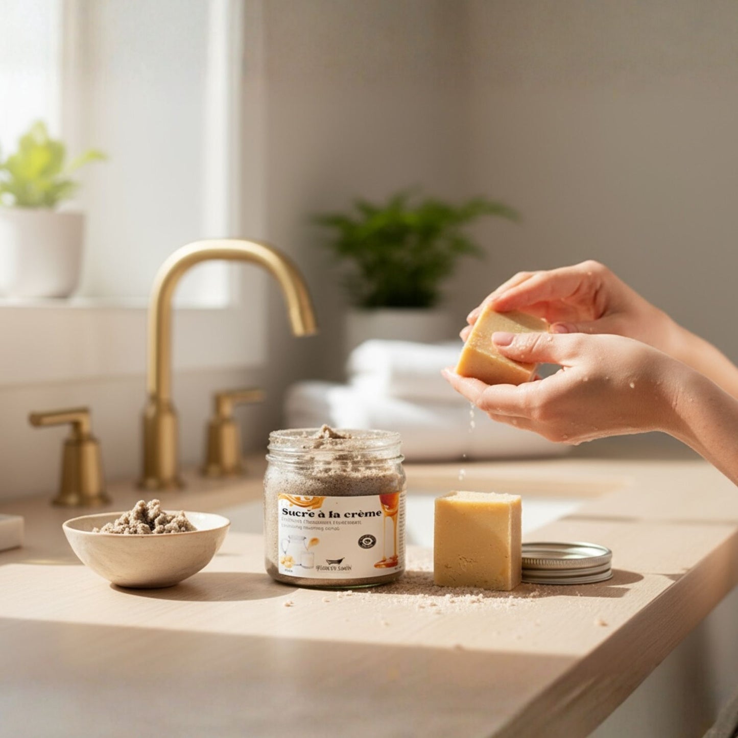 Scrub moussant au sucre • Sucre à la crème