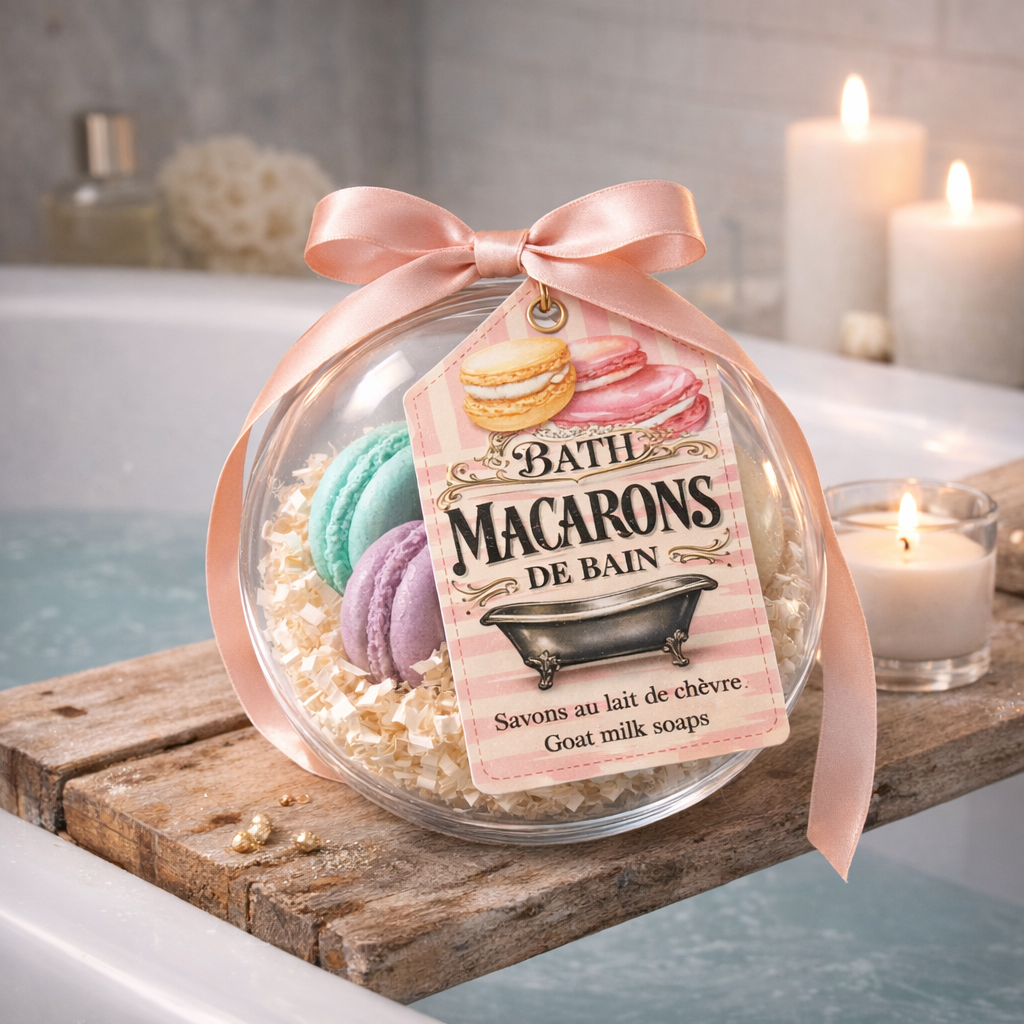 La Bulle Macaron - trio de macarons de savon au lait de chèvre