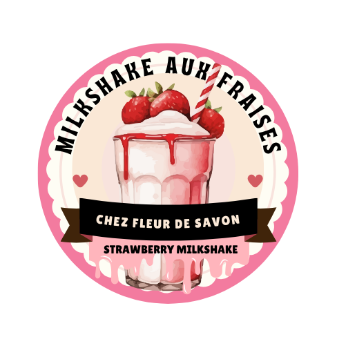 Macaron de Bain - Milkshake aux fraises