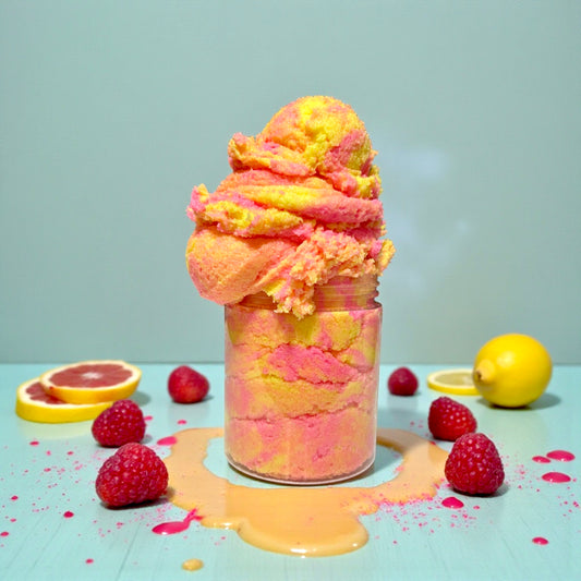 Scrub moussant au sucre • Framboise Limonade