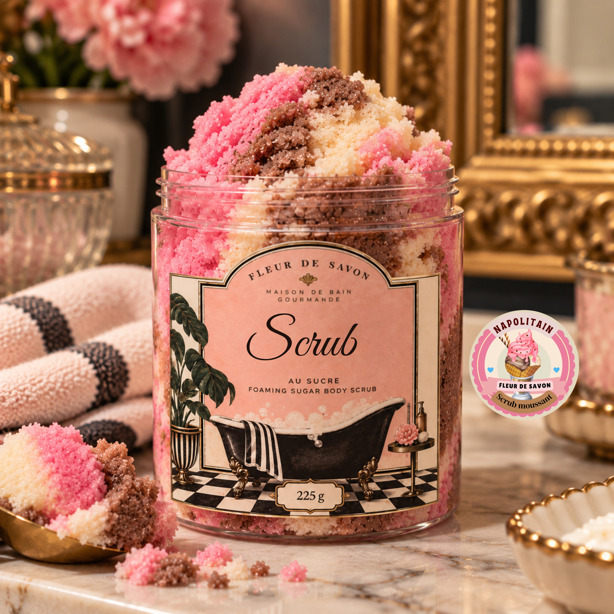 Scrub moussant au sucre • Napolitain