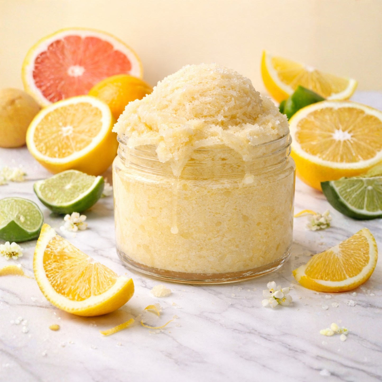 Foaming sugar scrub • Citrus milk