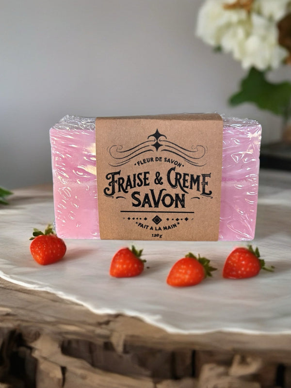 Savon fraise et crème