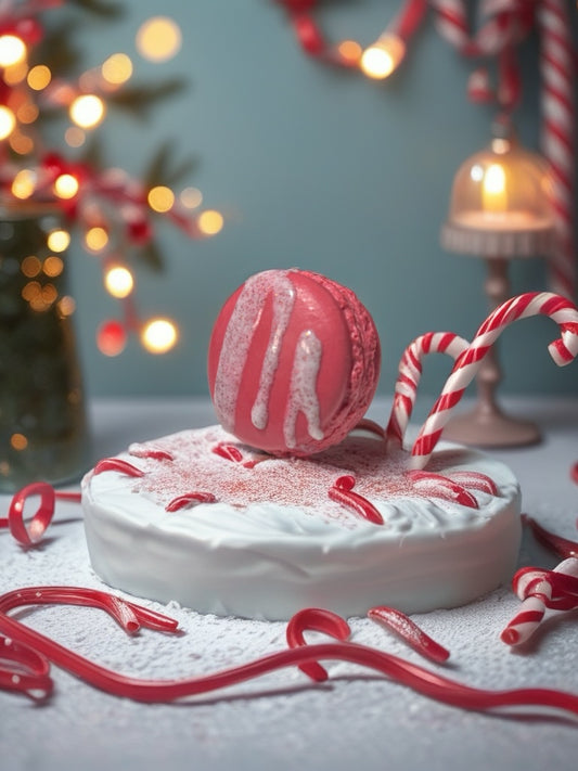 Bath Macaron - Candy Cane