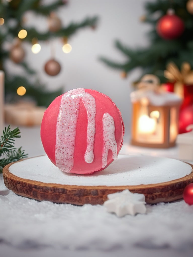 Bath Macaron - Candy Cane
