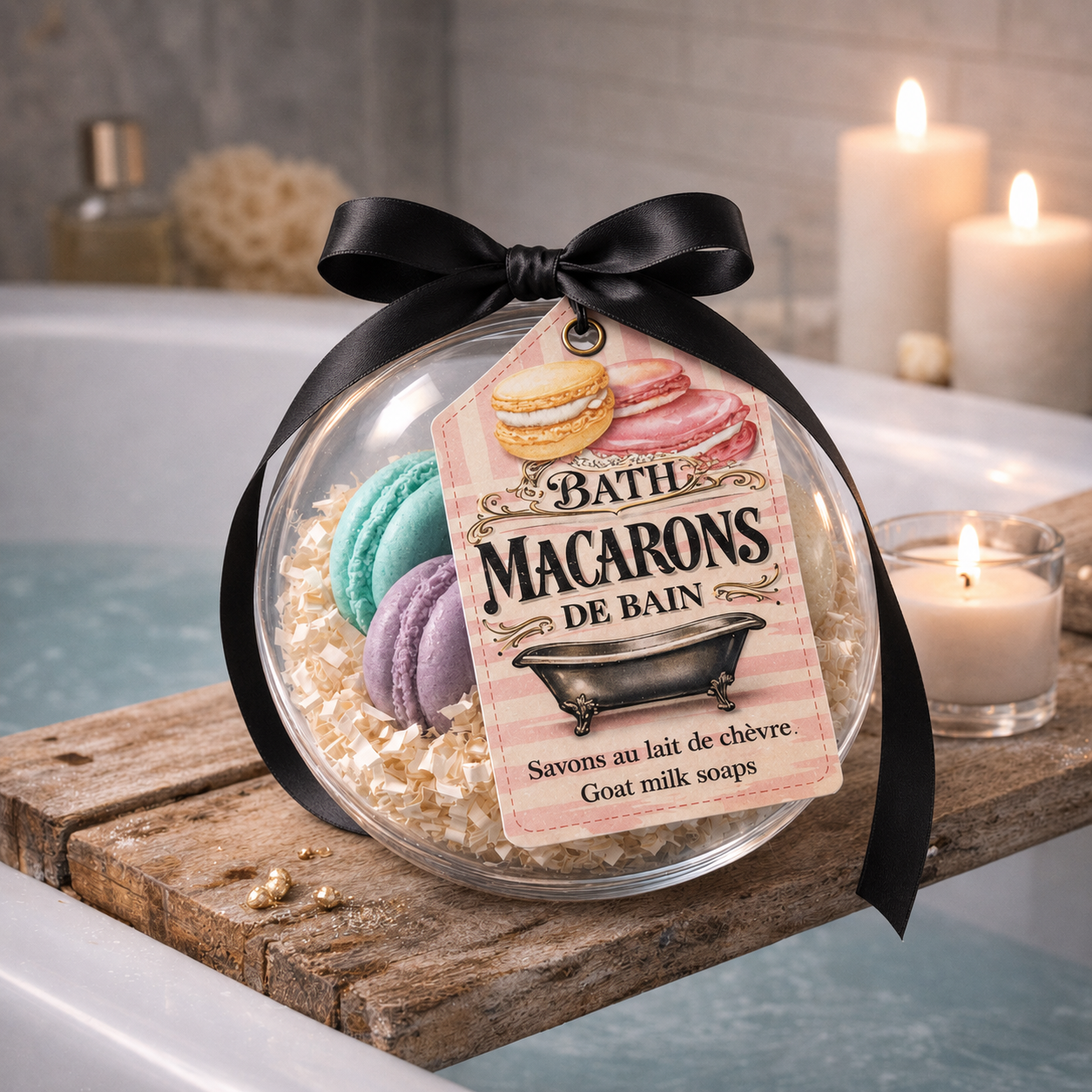 La Bulle Macaron - trio de macarons de savon au lait de chèvre