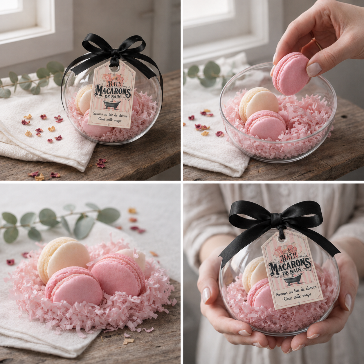 La Bulle Macaron - trio de macarons de savon au lait de chèvre