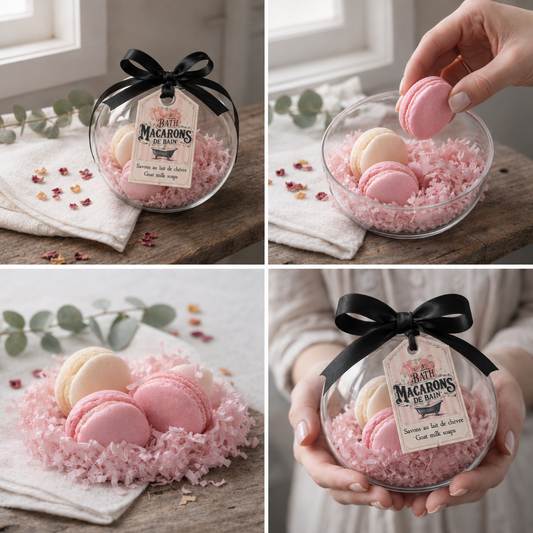 La Bulle Macaron - trio de macarons de savon au lait de chèvre