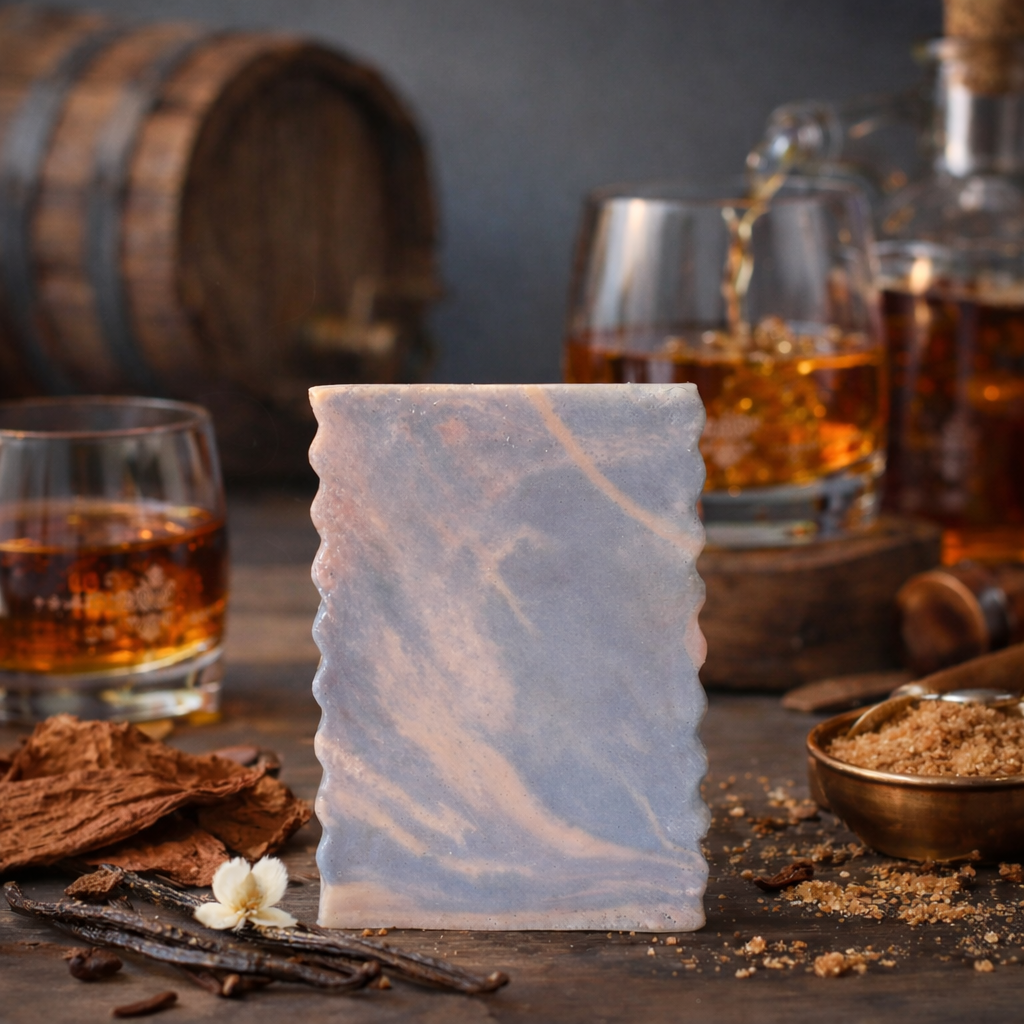 Savon artisanal fragrance de whisky épicé pour homme aux accents fumés