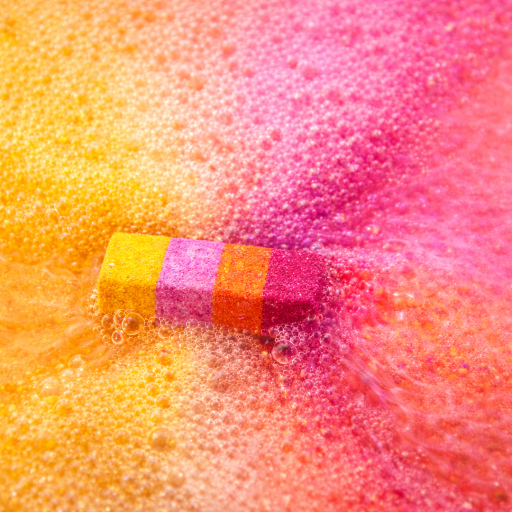 Bonbons de bain effervescents