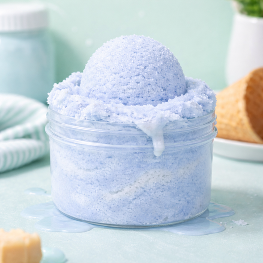 Scrub moussant au sucre • Coton sous la Pluie