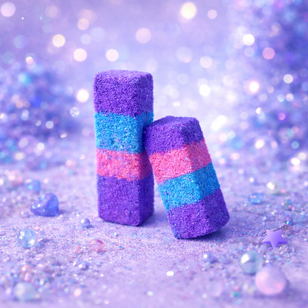 Bonbons de bain effervescents
