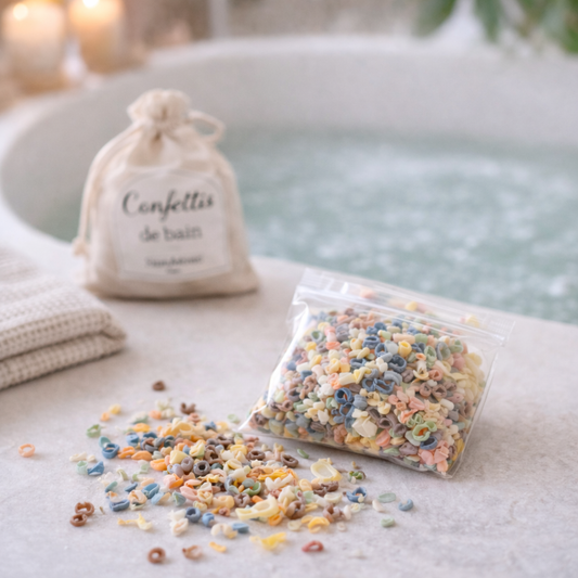 Confettis de bain fondants