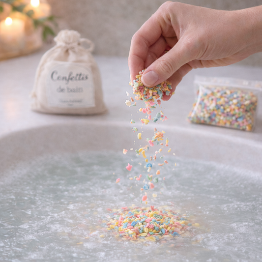 Confettis de bain fondants