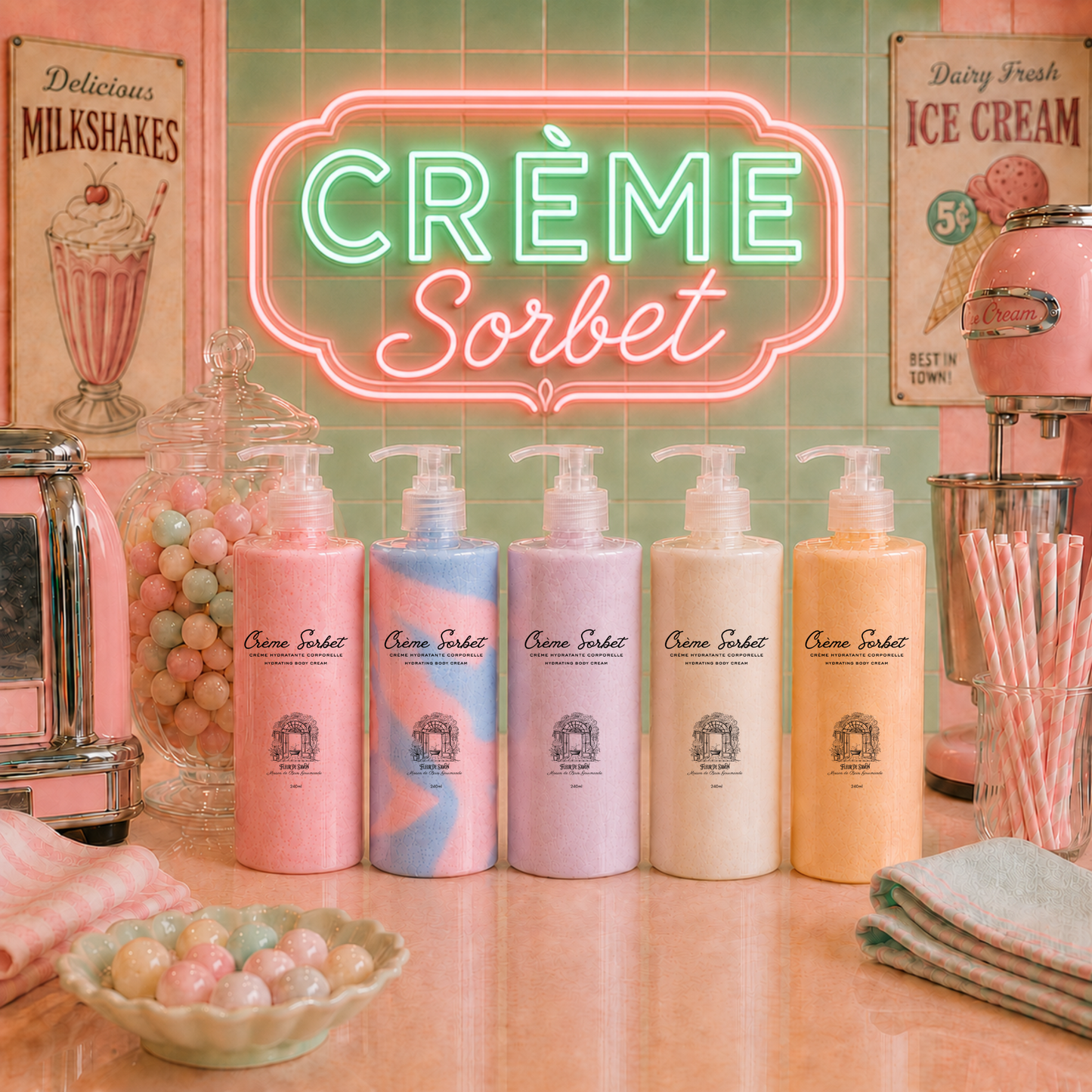 Body sorbet cream – airy and moisturizing texture