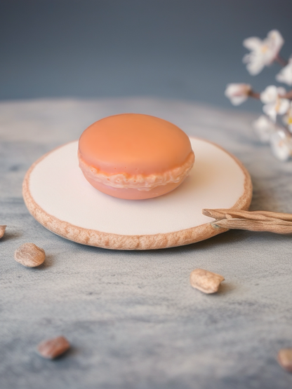 Macaron de Bain - Pêche Basilic