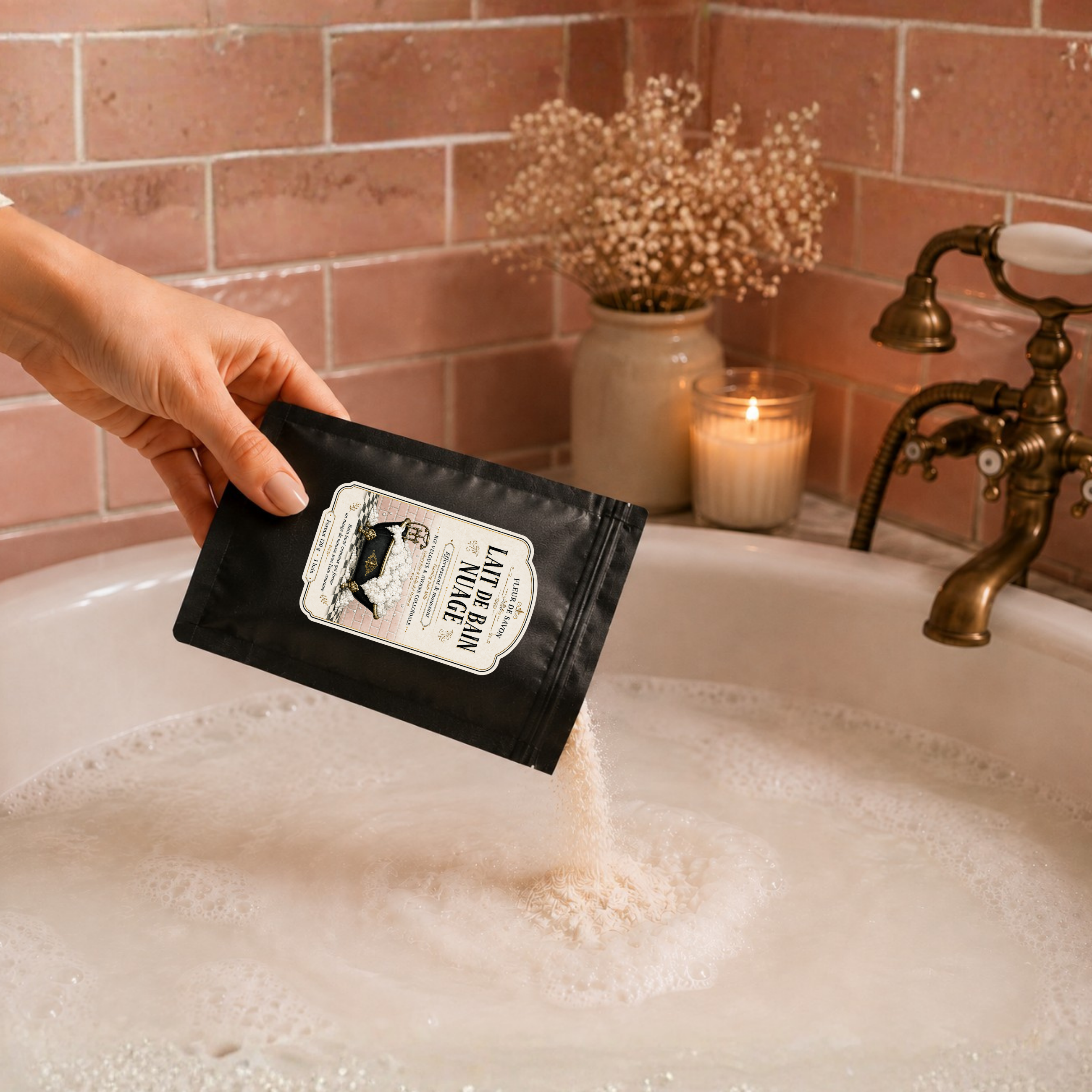 Lait de bain Nuage – Effervescent & moussant