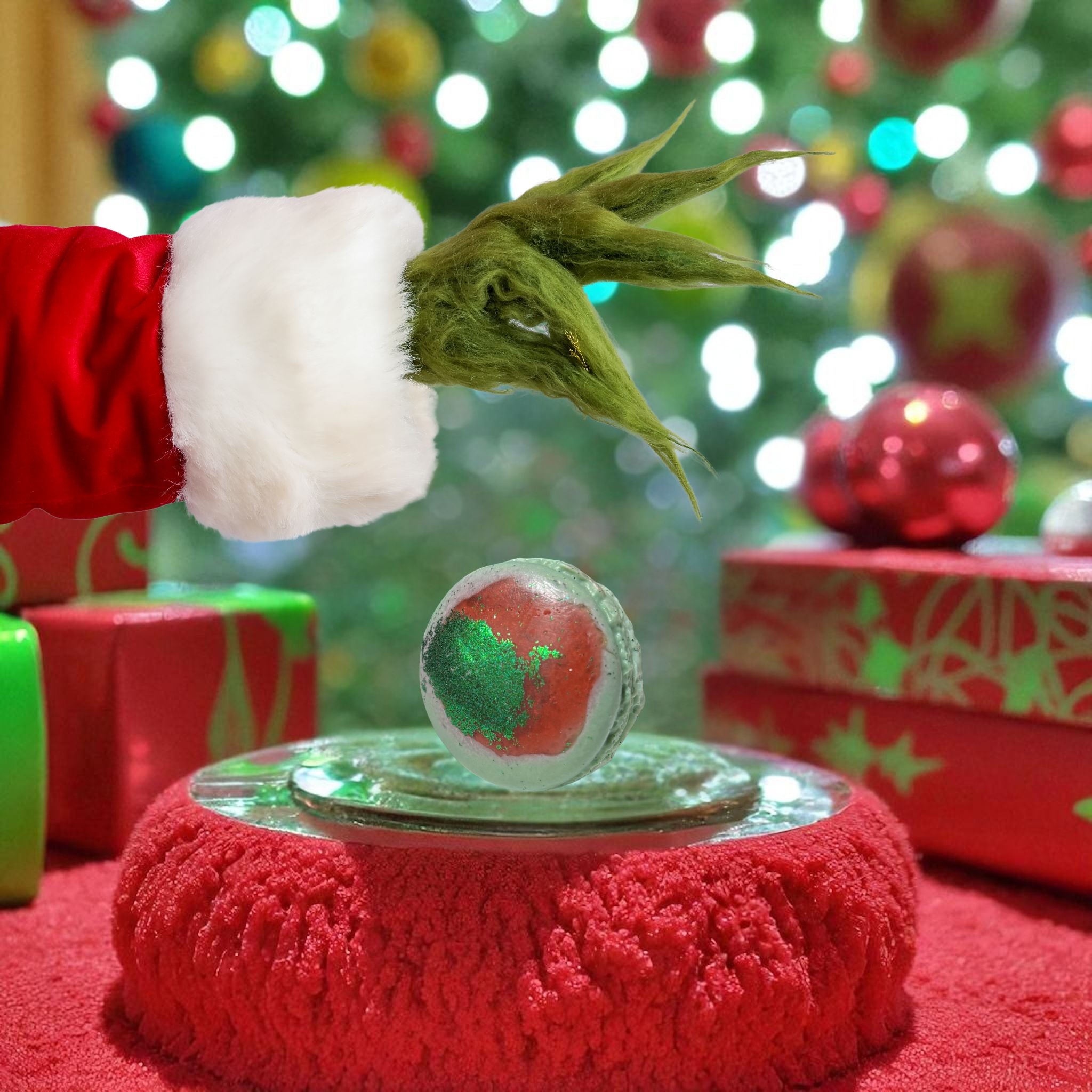 Bath Macaron - The Grinch
