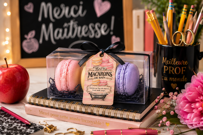 Petit Merci • Cadeau professeur - trio de savons macarons
