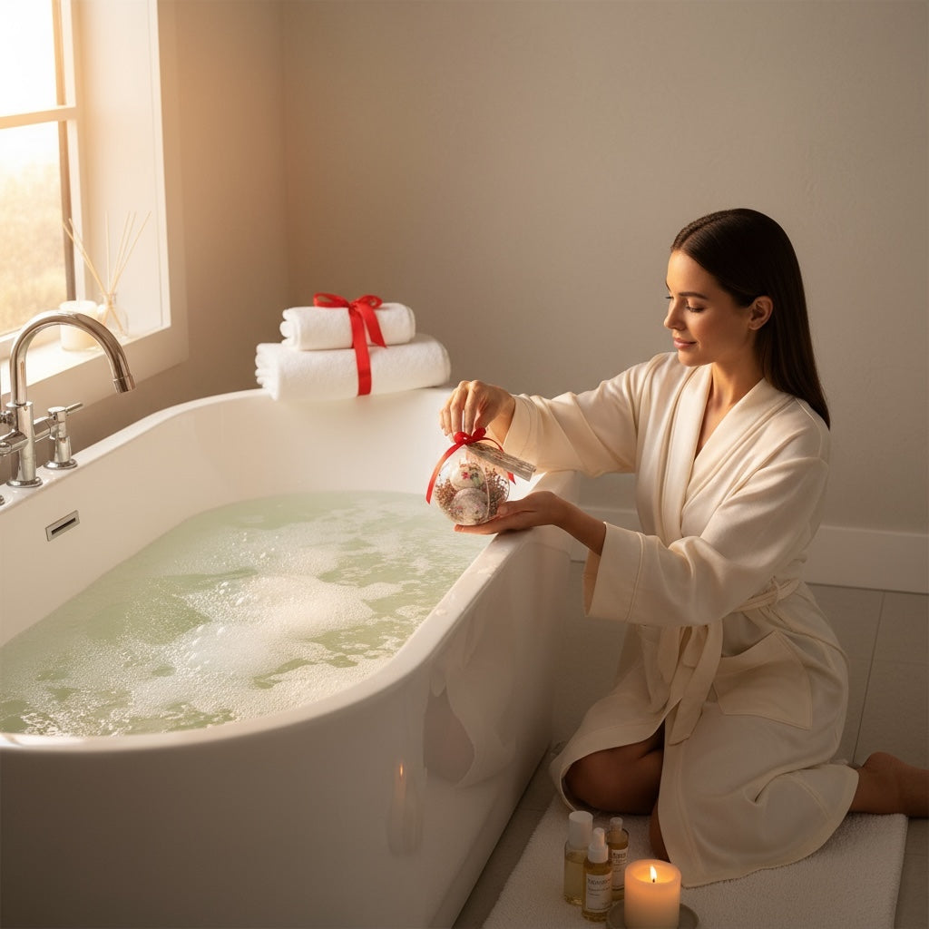 Christmas ornament containing 3 goat's milk soap macaroons • Practical, festive and original gift