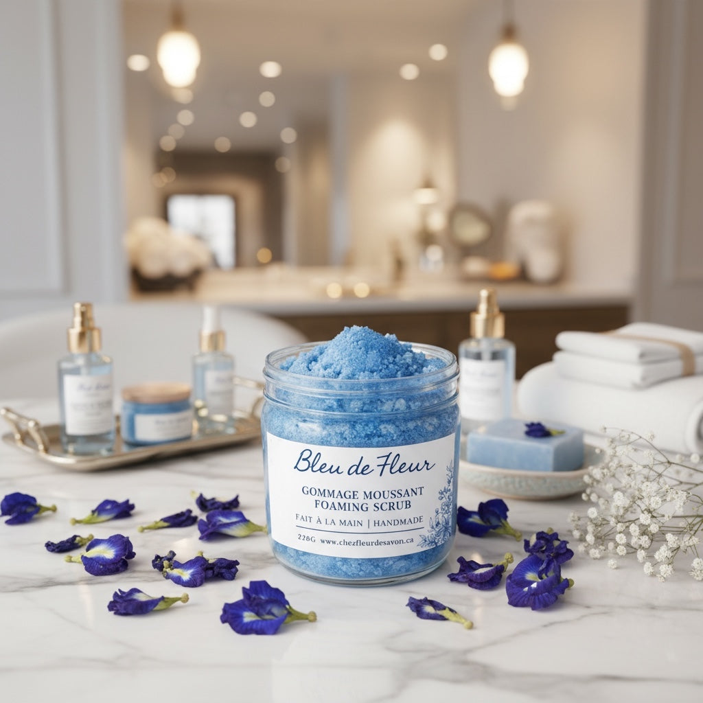 Scrub moussant au sucre • Bleu de Fleur