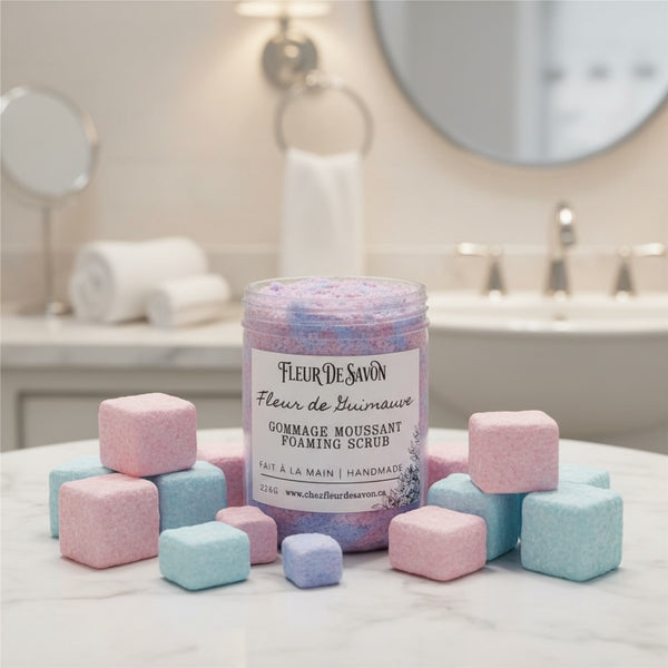 Scrub moussant au sucre • Fleur de Guimauve