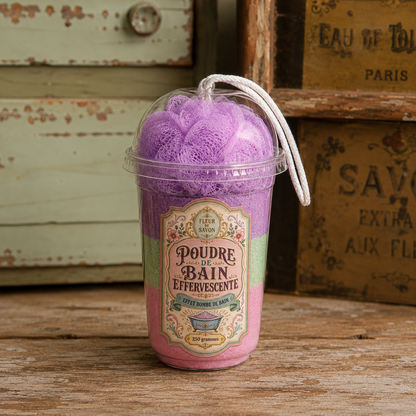 Poudre de bain effervescente • Effet bombe de bain