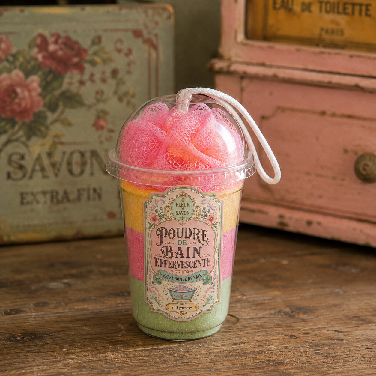 Poudre de bain effervescente • Effet bombe de bain