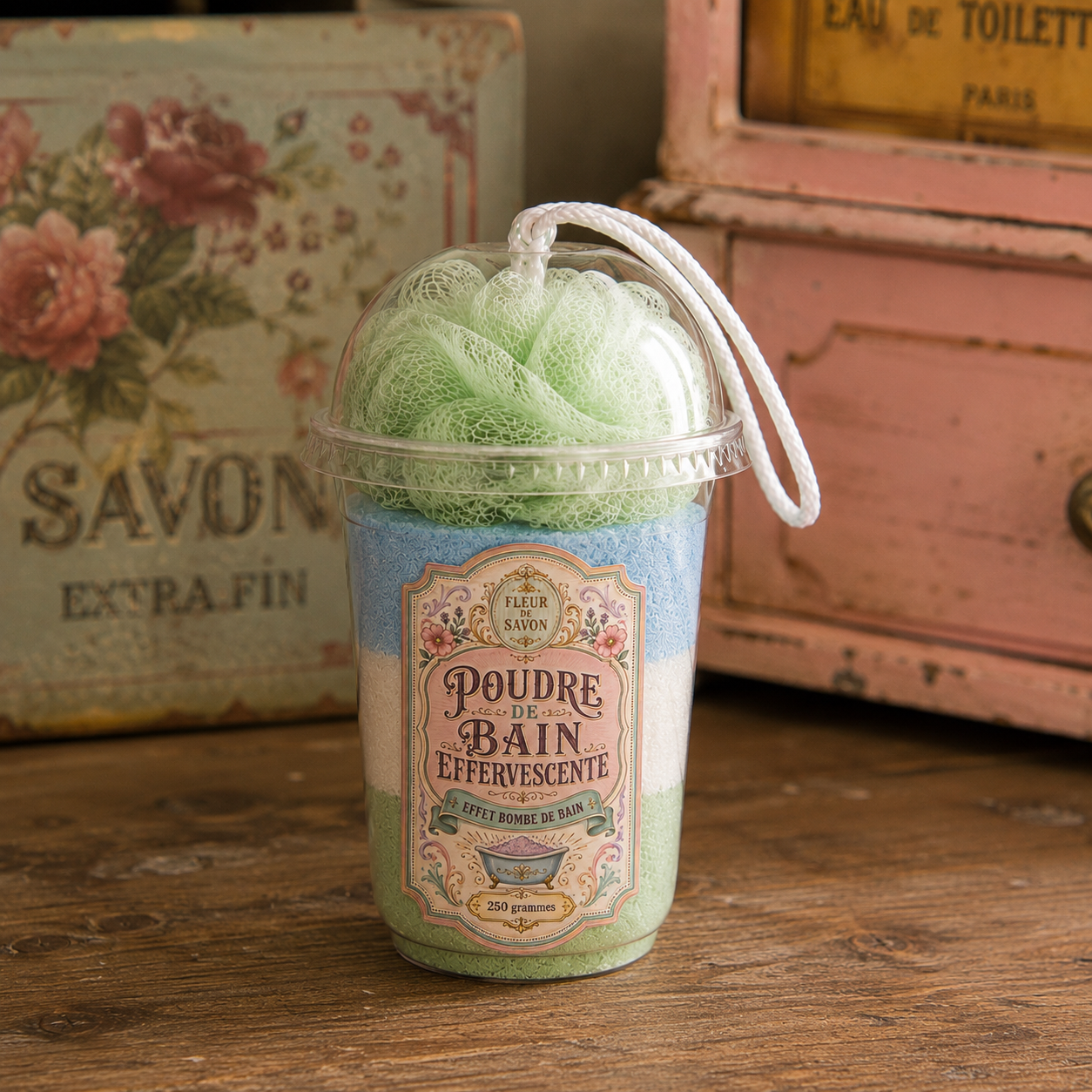 Poudre de bain effervescente • Effet bombe de bain