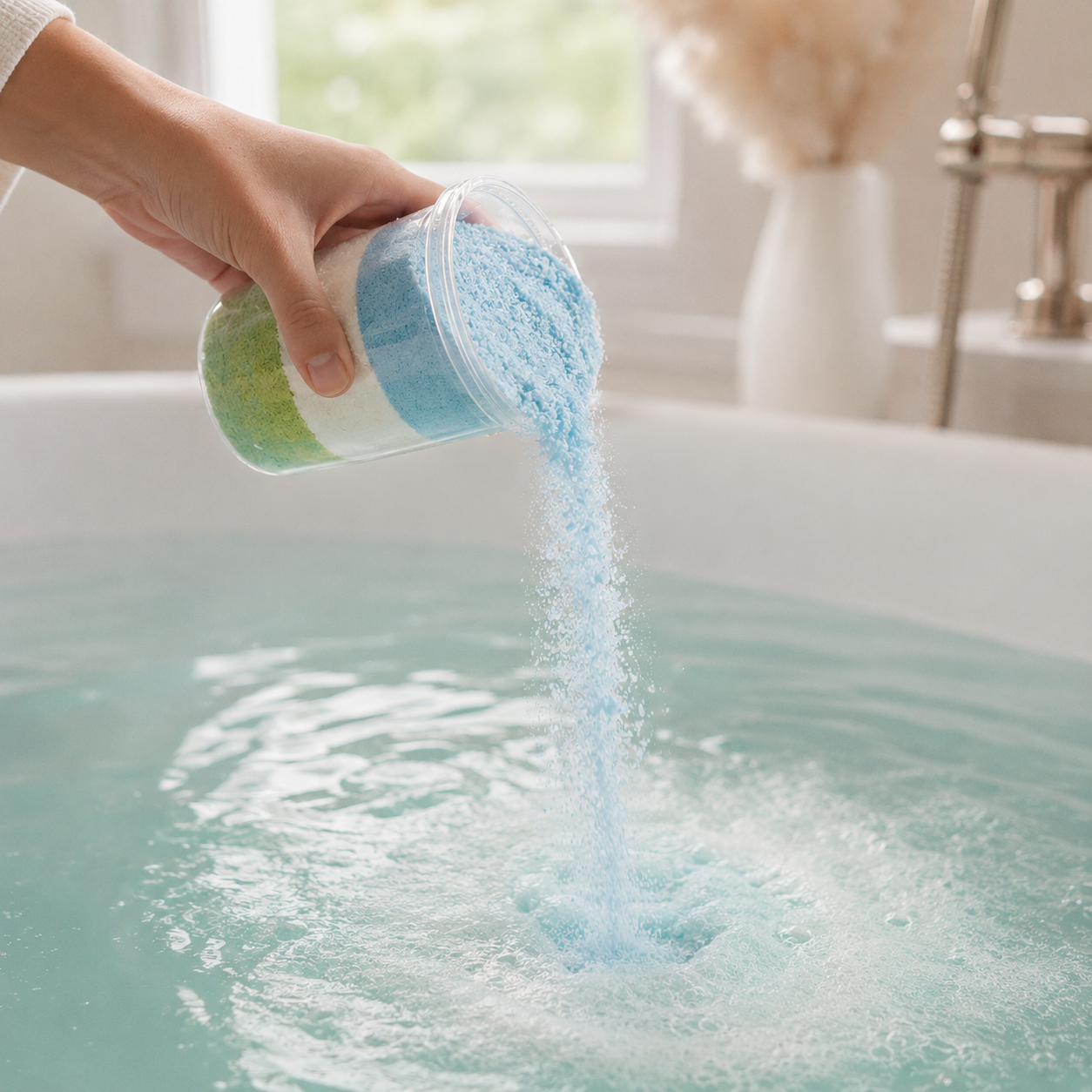 Poudre de bain effervescente • Effet bombe de bain