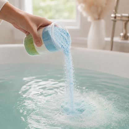 Poudre de bain effervescente • Effet bombe de bain