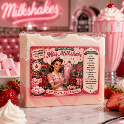 Savon Miss Milkshake • Guimauve à la Fraise