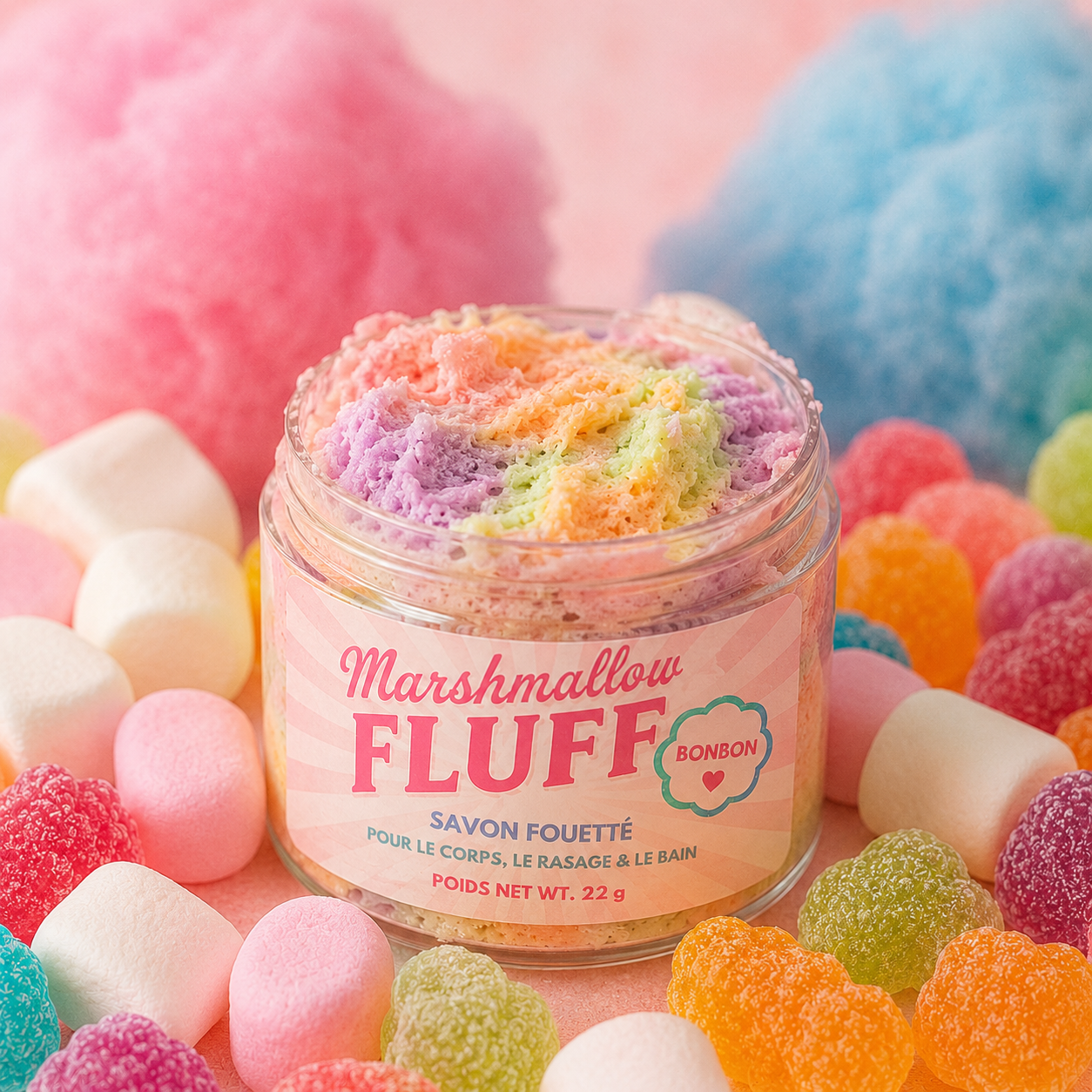 Marshmallow Fluff • Mousse de savon fouetté