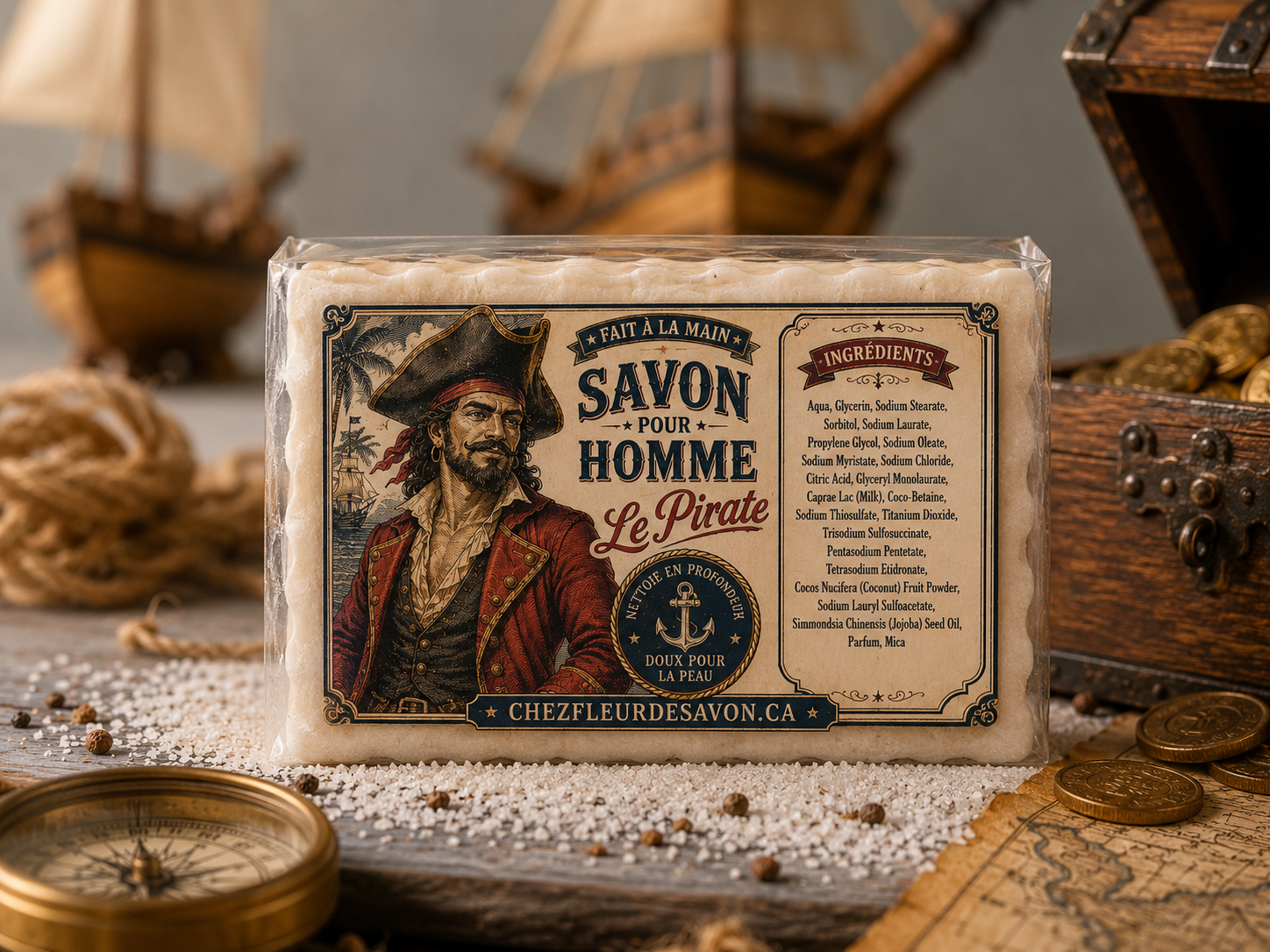 Savon Le Pirate • Chêne, Whiskey et Sucre brun