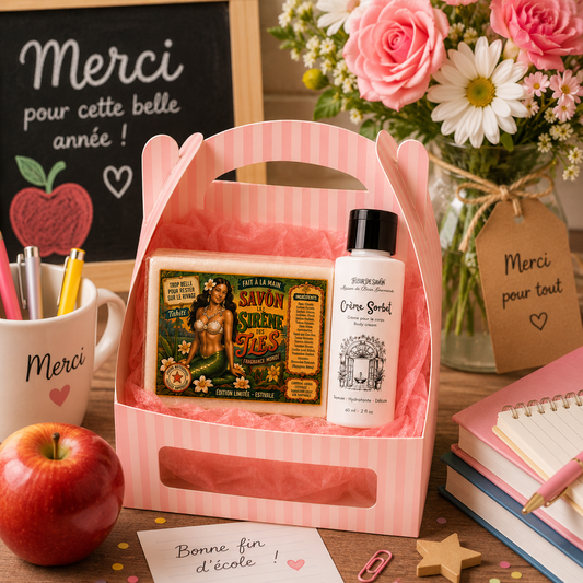 Merci beaucoup • Cadeau professeur - Duo savon et crème