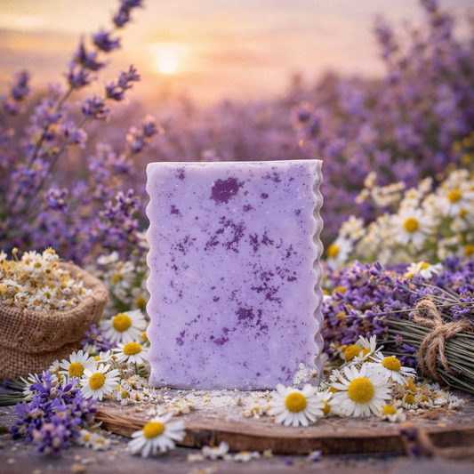 savon artisanal a la lavande et camomille fait par Fleur de Savon