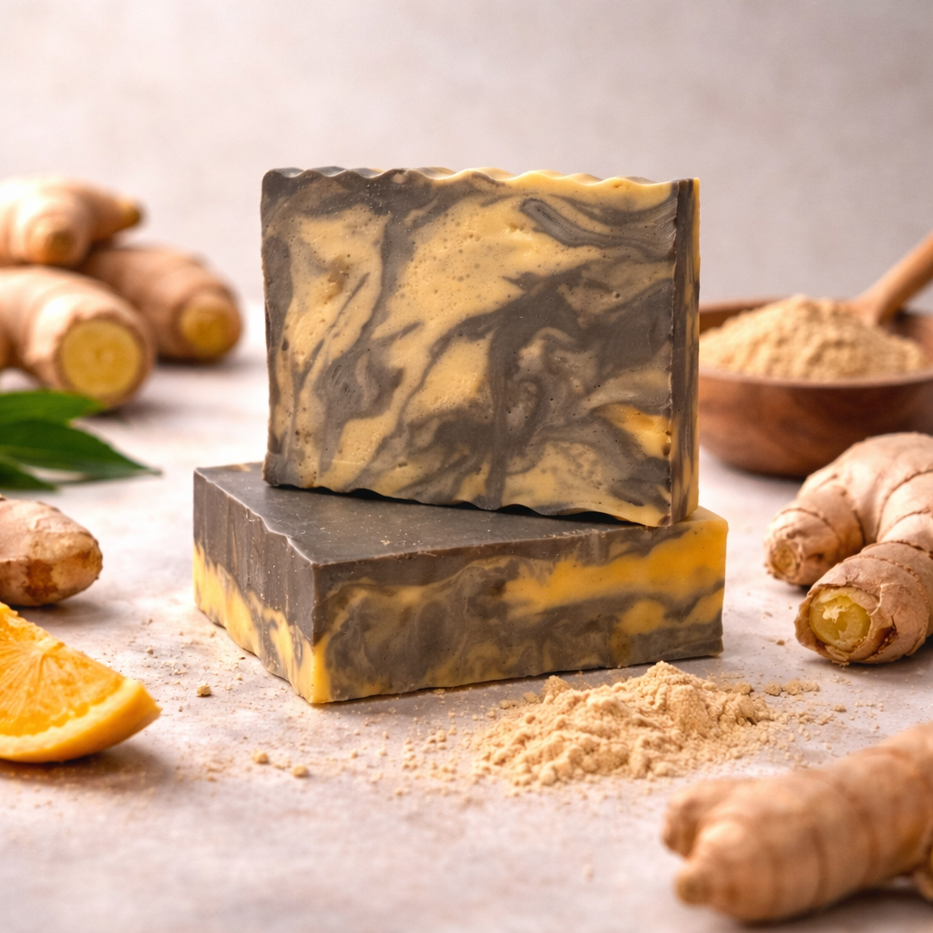 Savon artisanal gingembre et agrumes