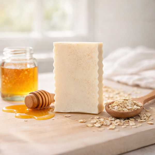 Savon artisanal miel et lait d'avoine