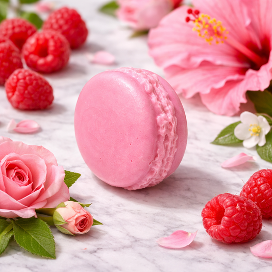 Macaron de Bain - Framboise Rose Hibiscus