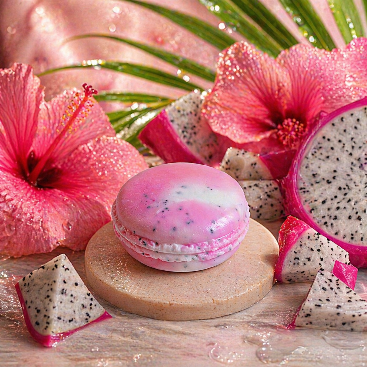 Macaron de Bain - Pitaya du dragon