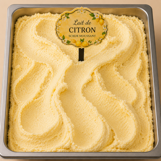 Scrub moussant au sucre • Lait de citron