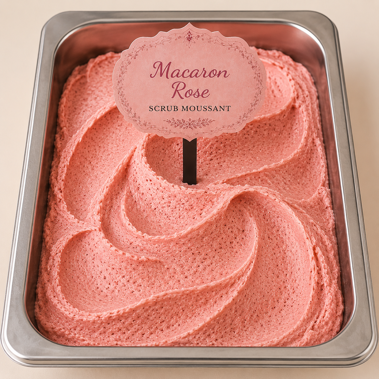 Scrub moussant au sucre • Macaron rose
