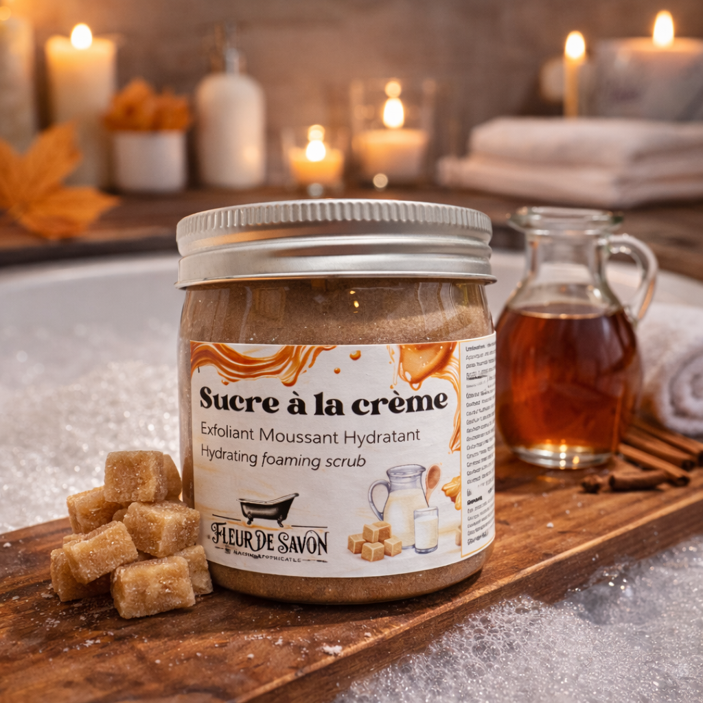 Scrub moussant au sucre • Sucre à la crème