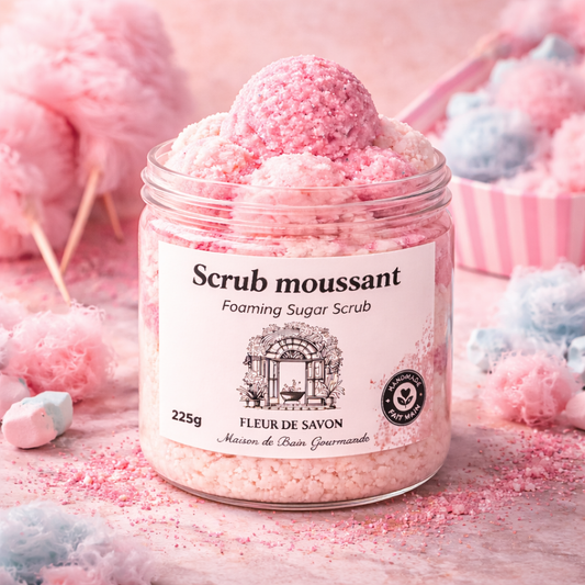 Scrub moussant au sucre • Barbe à Papa
