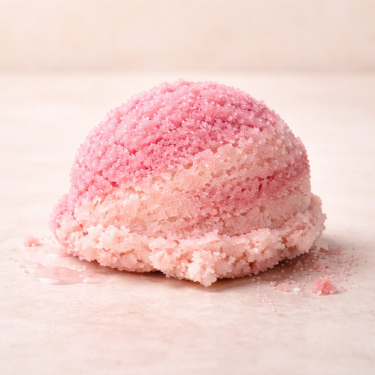 Scrub moussant au sucre • Macaron rose