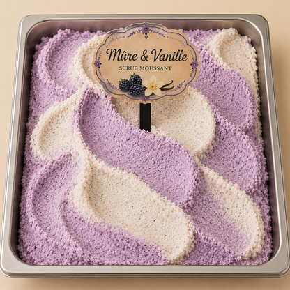 Scrub moussant au sucre • Mûre à la crème