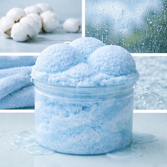 Scrub moussant au sucre • Coton sous la Pluie