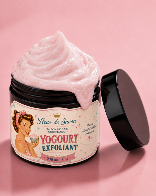 Yogourt exfoliant à la pierre volcanique