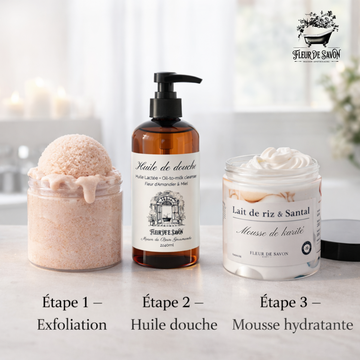 Rituel corps - 3 étapes • signé Fleur de Savon